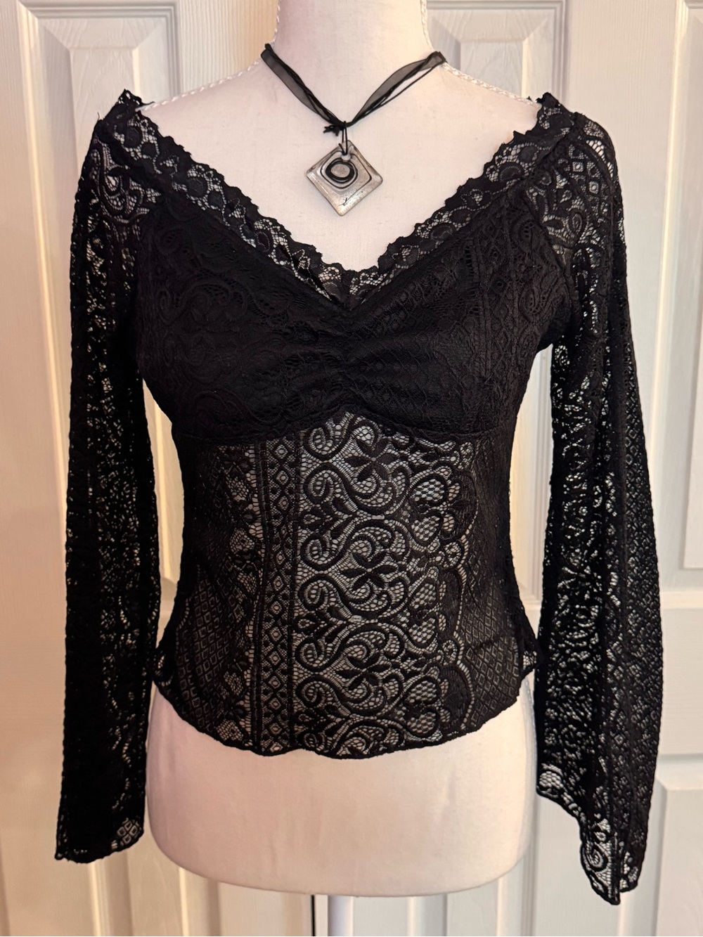 Good Luck GEM - Black Lace Trim Camisole